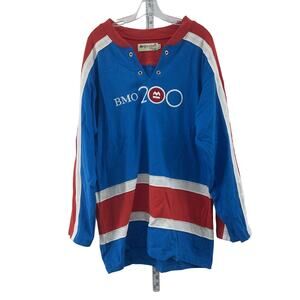 Redwood Classics Blue Red White Colorblock Hockey Fan #1819 Jersey - Preowned